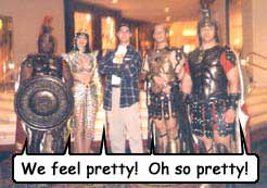 Cleo's cleavage made my Roman soldier salute!