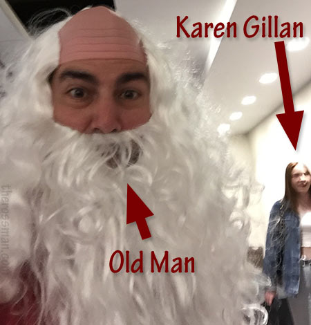 Old Man and Karen Gillan